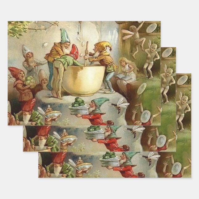 “Victorian Fairies” by E S Hardy Wrapping Paper Sheet (Set)