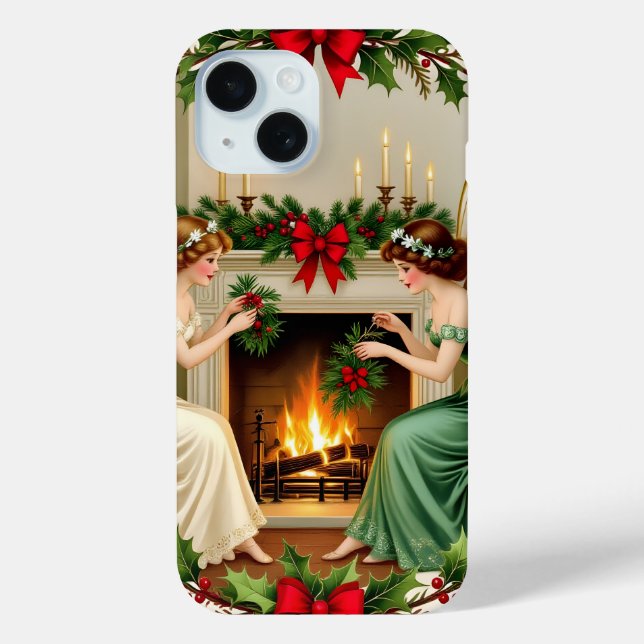 Victorian Fairies Christmas Spirirt Case-Mate iPhone Case (Back)