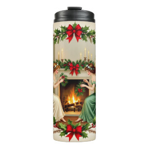 Victorian Fairies Christmas Spirirt Thermal Tumbler