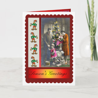 Victorian family Christmas Holiday Card