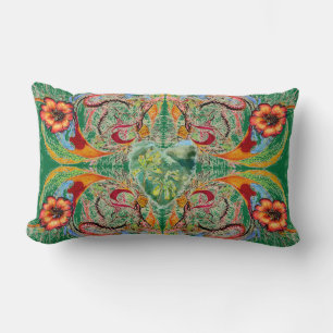 Victorian Fantasy "Mint" by Alexandra Cook Lumbar Cushion