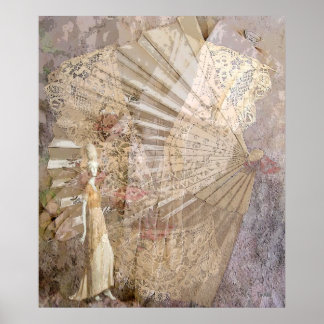 Victorian Fashion and Lace Poster