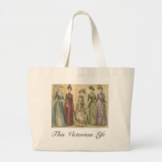 Victorian fashions, April, 1890 Large Tote Bag