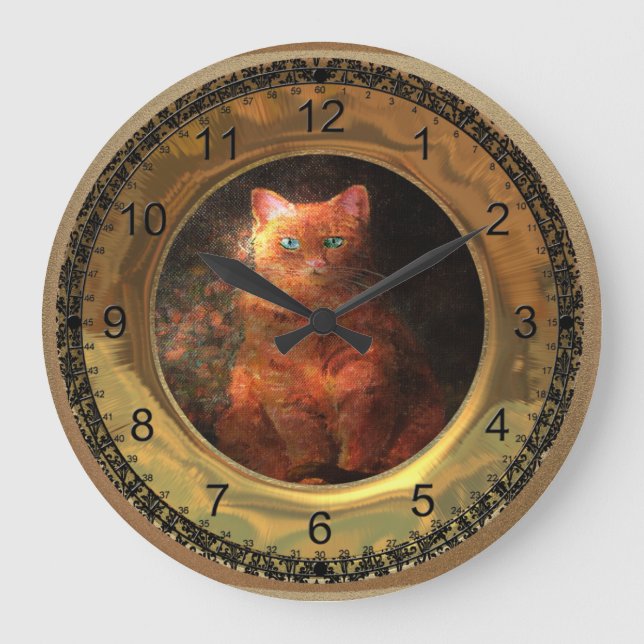 Victorian Fat Cat Large Clock (Front)