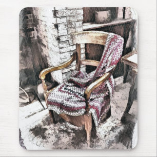 VICTORIAN FIRESIDE CHAIR MOUSE PAD