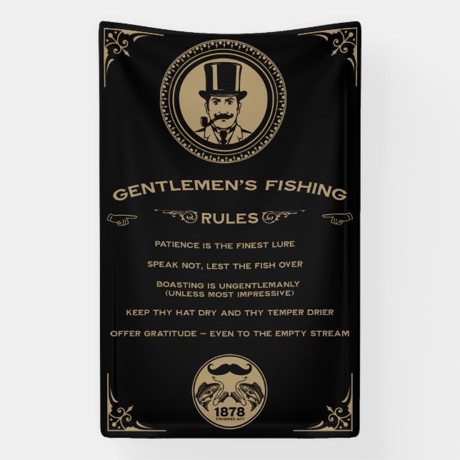 Victorian Fishing Rules Art Banner (Vertical)