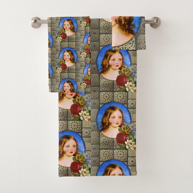 Victorian Floral Bathroom Towel Sets (Insitu)