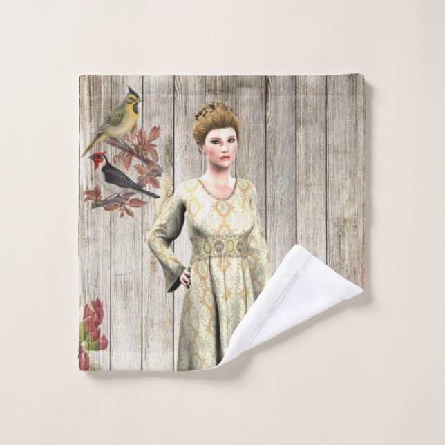 Victorian Floral Bathroom Towel Sets (Wash Cloth)