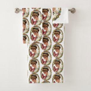 Victorian Floral Bathroom Towel Sets