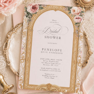 victorian floral bridal shower invite