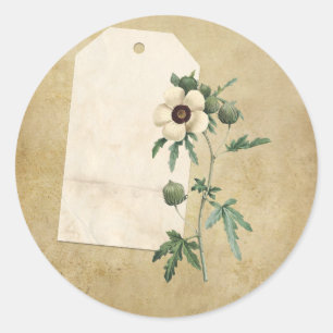 Victorian Floral Collage Scrapbook Embellishment Classic Round Sticker