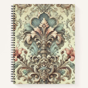 Victorian Floral Damask Pattern Notebook