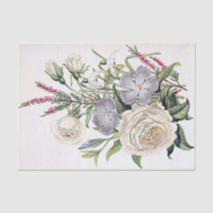 Victorian Floral Emblem Print Tissue Paper