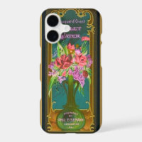 Victorian floral french perfume label vintage