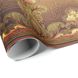 Victorian floral frieze elegant flower art nouveau wrapping paper