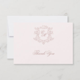 victorian floral garden luxe thank you card