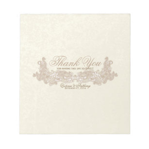 Victorian Floral Lace Design Candy Bar Wrap Notepad