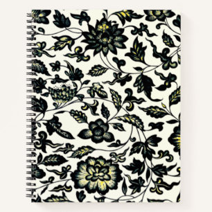 Victorian Floral Ornament Pattern Notebook