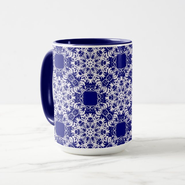 victorian floral pattern mug (Front Left)