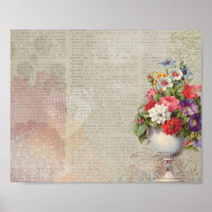 Victorian Floral Poster