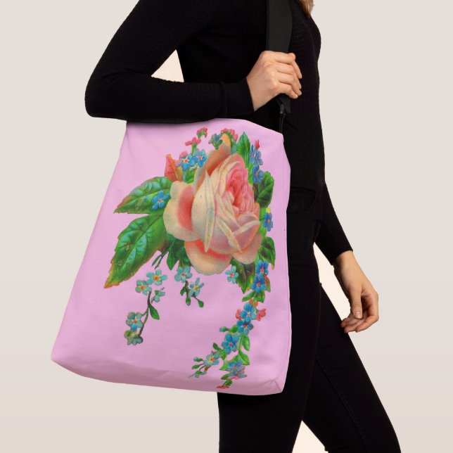Victorian floral print  crossbody bag (Close Up)