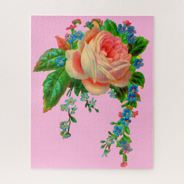 Victorian floral print jigsaw puzzle (Vertical)