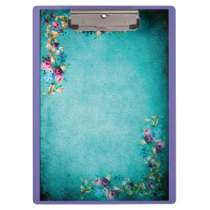 Victorian floral rose flowers elegant clipboard