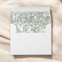 Victorian Floral Sage Green French Wedding