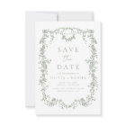 Victorian Floral Sage Green Photo French Wedding 