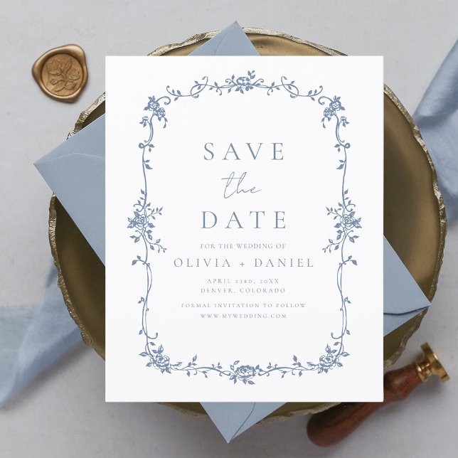 Victorian Floral Save the Date French Wedding  (Creator Uploaded)