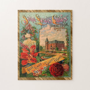 Victorian Floral Seed Packet 1892 RARE COLLECTION Jigsaw Puzzle