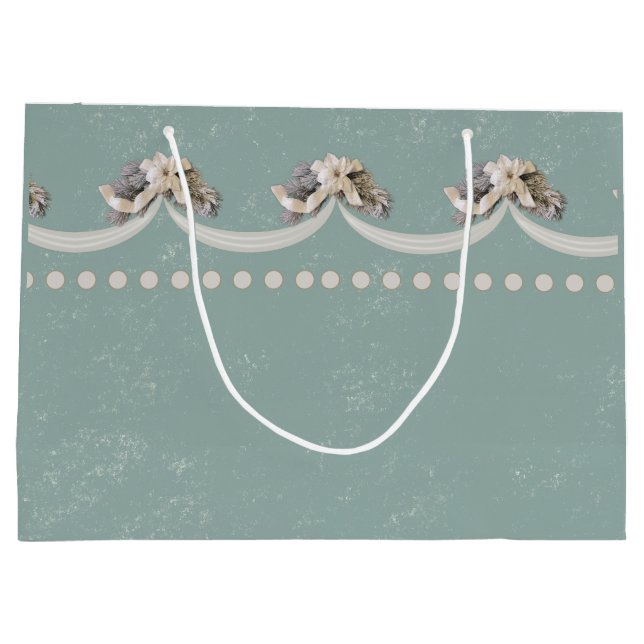 Victorian Floral Tapestry in Green Gift Bag (Back)