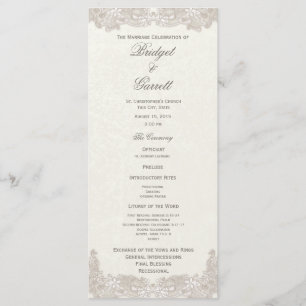 Victorian Floral Wedding Program