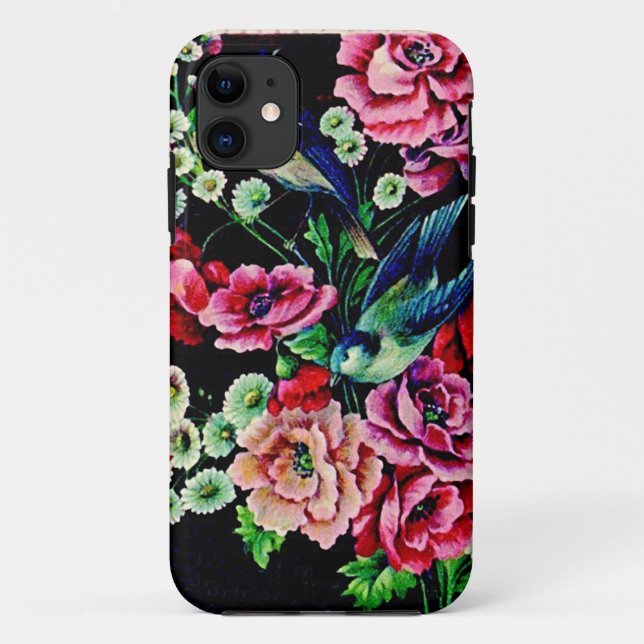 Victorian Flowers and Birds Case-Mate iPhone Case (Back)