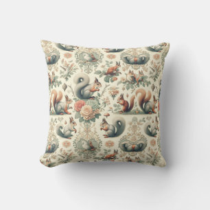 Victorian Forest Squirrel Tapestry Cushion