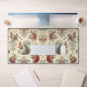 Victorian Forest Squirrel Tapestry Desk Mat