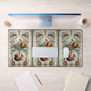 Victorian Forest Squirrel Tapestry Desk Mat