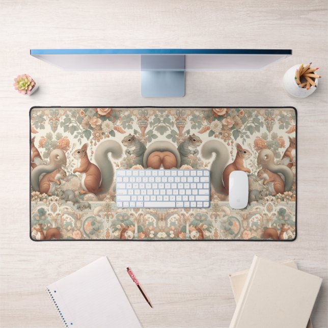 Victorian Forest Squirrel Tapestry  Desk Mat (Office 1)
