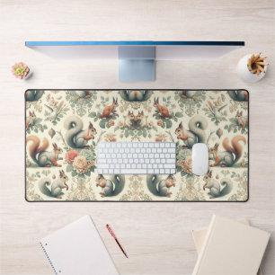 Victorian Forest Squirrel Tapestry Desk Mat
