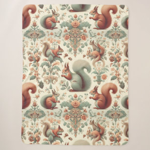 Victorian Forest Squirrel Tapestry Sherpa Blanket