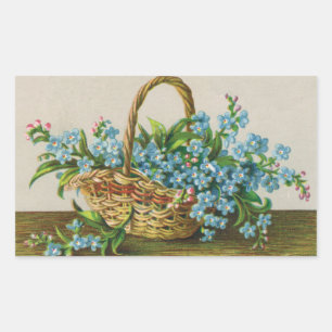 Victorian Forget-Me-Not Blossoms Sticker