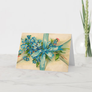 Victorian Forget Me Not Note Card