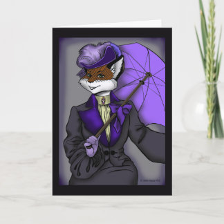 Victorian Fox Greeting Card