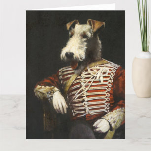 Victorian Fox Terrier Large Greetings Card