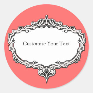 Victorian Frame Print Customisable Sticker