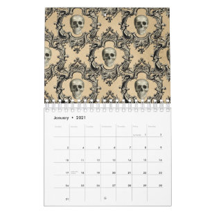 Victorian Framework Skulls Goth Skeleton Gothic Calendar