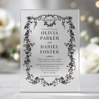 Victorian French Black Ornate Wedding Monogram