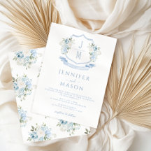 Victorian French Blue Floral Botanical Wedding