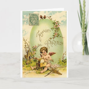 Victorian French Easter Happy Easter Card