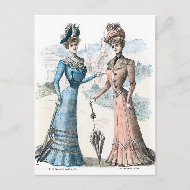 Victorian French Fashion Postcard (Front)